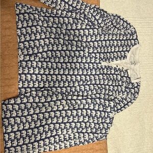 Roller Rabbit Blue and White Pajama Top